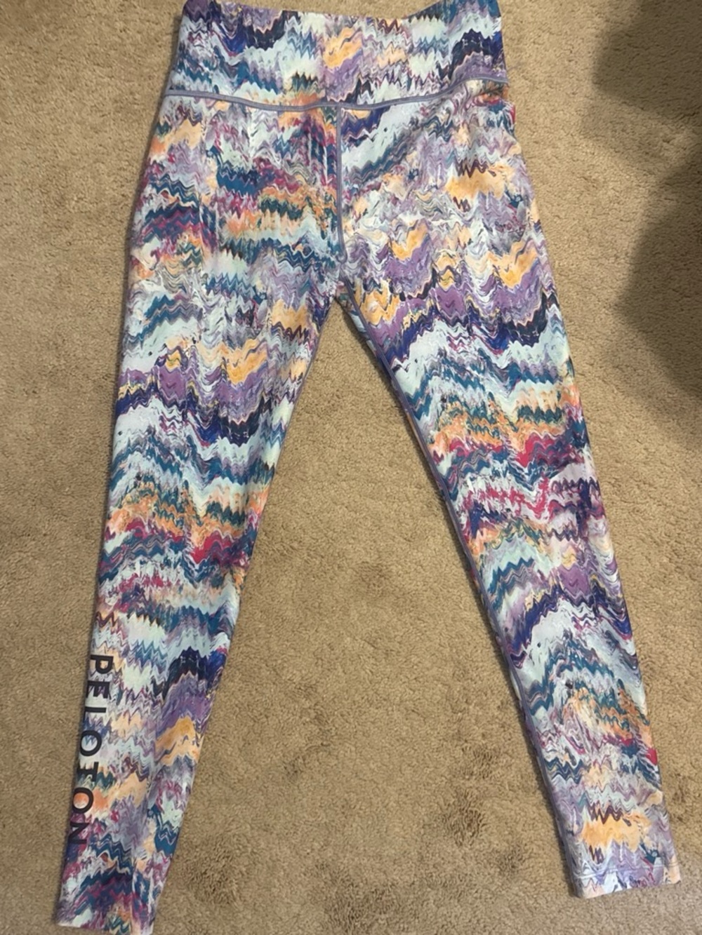 Peloton Multi-Color Wave-Print Women's Jeggings